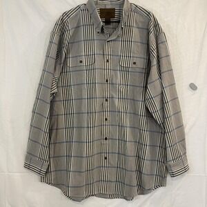 Duck Head Expedition Shirt Mens 2XL Blue Plaid Button Down Collar‎ Long Sleeve